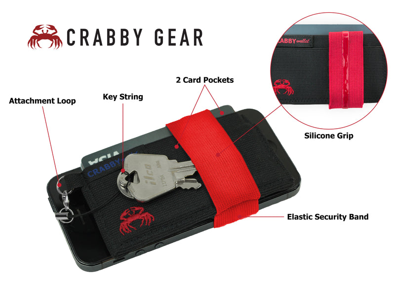 Elastic Crabby Wallet - Red