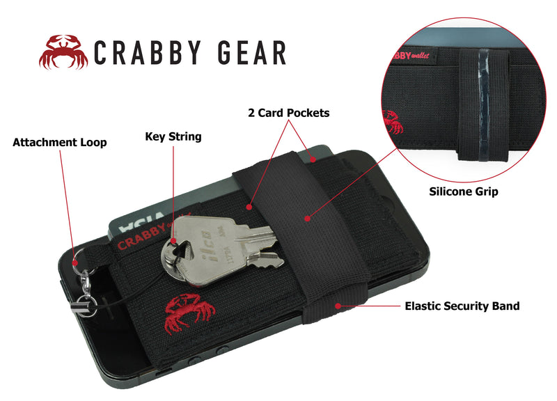 Elastic Crabby Wallet - Black